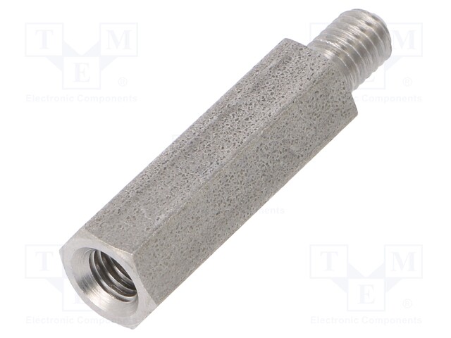 Screwed spacer sleeve; Int.thread: M5; 25mm; Ext.thread: M5