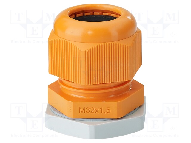 Cable gland; M32; 1.5; IP66; polyamide; orange