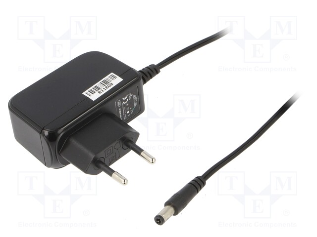 Power supply: switched-mode; 9VDC; 1.4A; Out: 5,5/2,5; 13W; Plug: EU