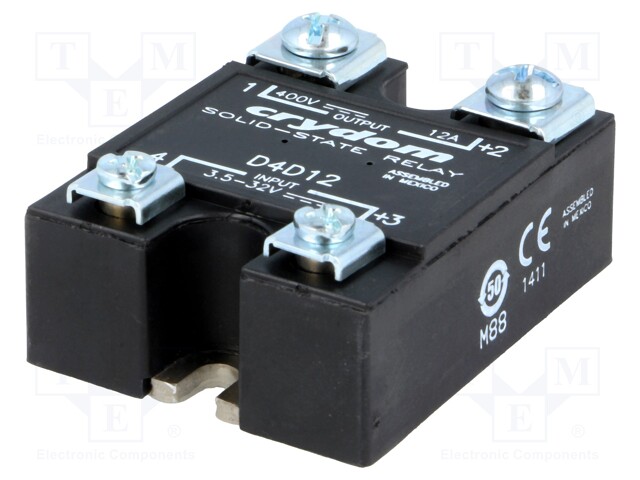 Relay: solid state; Ucntrl: 3.5÷32VDC; 12A; 1÷400VDC; Series: 1-DC