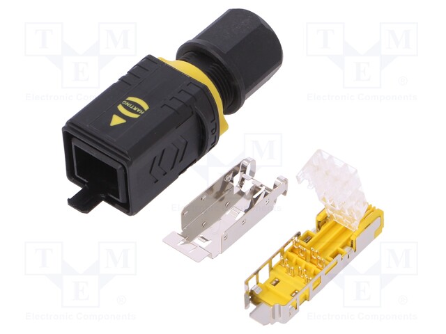 PushPull V4 plug, RJ45, Cat.6A, IDC