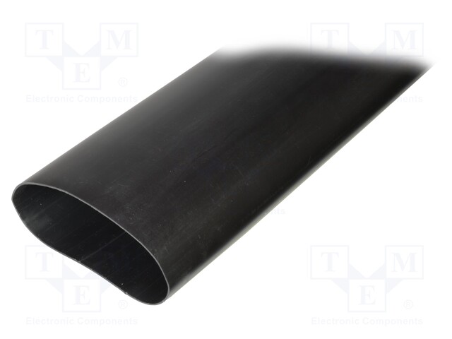 Heat shrink sleeve; glued; 3.5: 1; 115mm; L: 1m; black