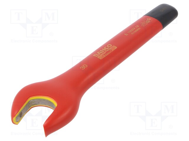 Key; insulated,spanner; 30mm; IEC 60900,VDE; tool steel; 1kV