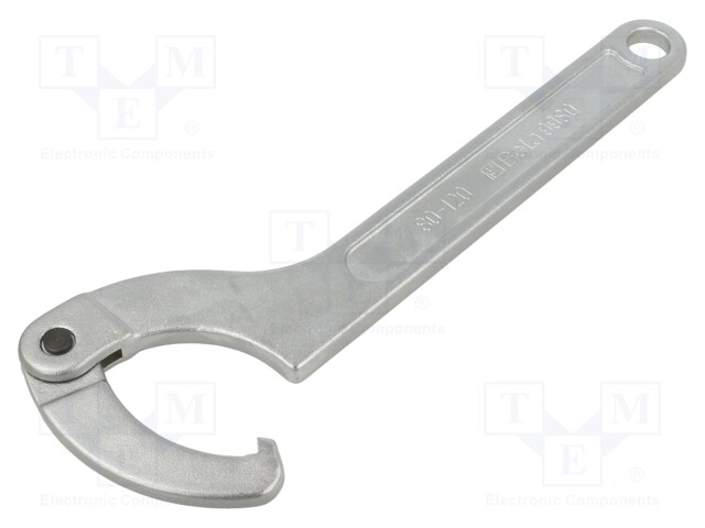 Wrench; hook,with joint; L: 344mm; Spanner: 80÷120mm