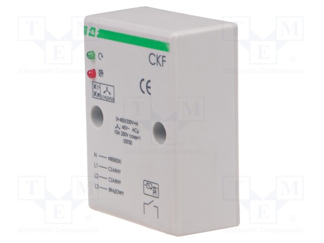Module: voltage monitoring relay; wall mount; SPST-NO; 4s; IP20