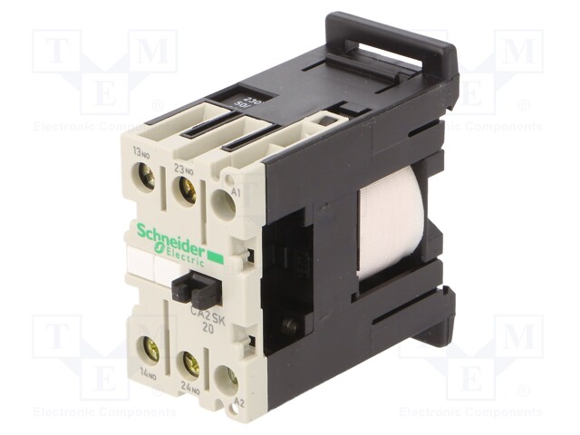 Contactor: 2-pole; NO x2; 230VAC; 10A; DIN,on panel; TeSys D