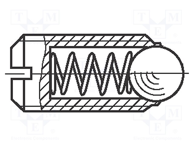 Ball latch; A2 stainless steel; BN: 13370; Thread: M6; 15mm