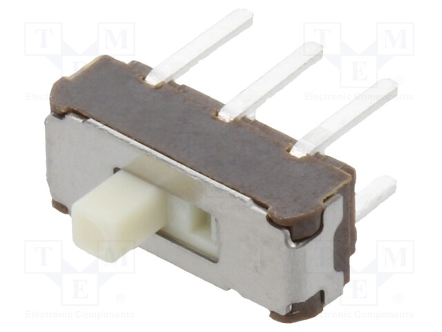 Switch: slide; Pos: 2; DPDT; 0.3A/6VDC; ON-ON; Mounting: THT; 3N