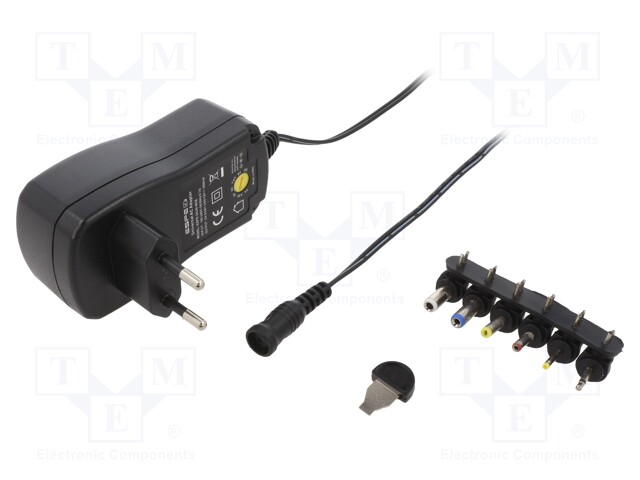 Power supply: switched-mode; 2A; 24W; Plug: EU; 90÷264VAC; 0÷40°C