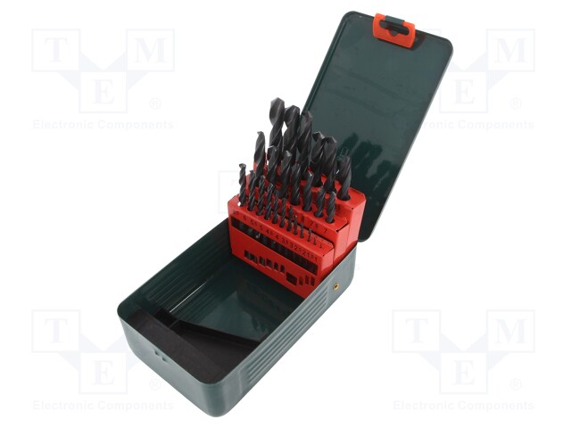 Tool accessories: drill set; Application: metal,steel; Pcs: 25