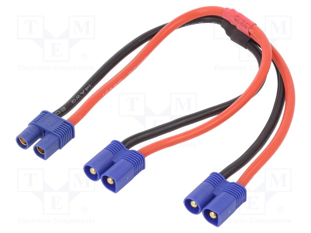 RC accessories: Y splitter; 200mm; 14AWG; Insulation: silicone