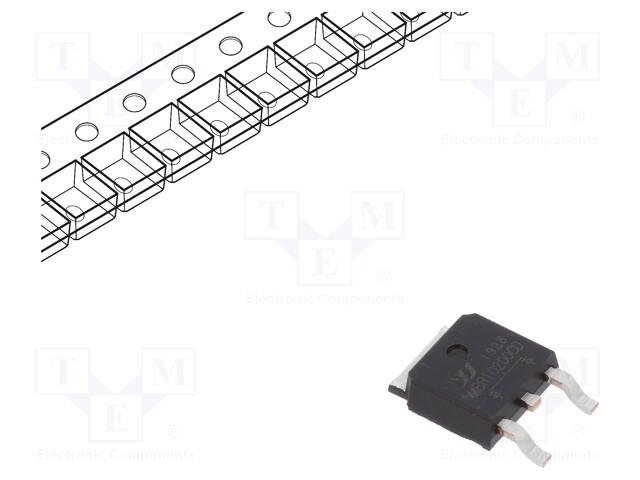 Diode: Schottky rectifying; SMD; 200V; 10A; Ufmax: 0.9V; TO252