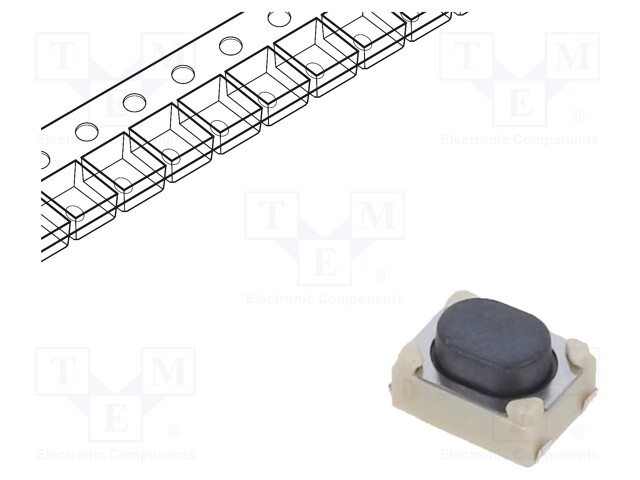Microswitch SNAP ACTION; SPST-NO; Pos: 2; 0.05A/16VDC; SMT; 0.4N