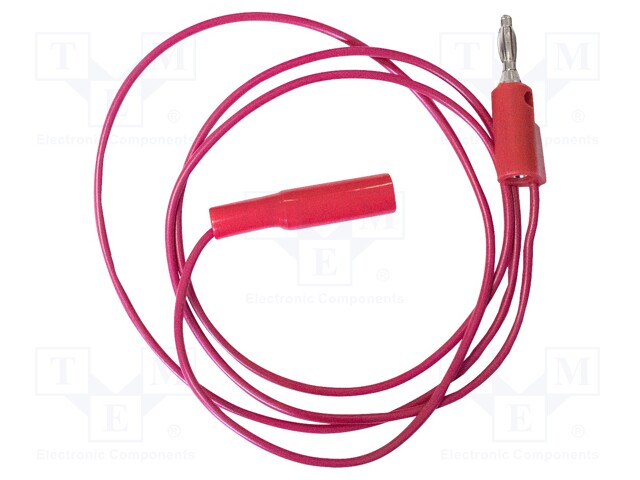 Test lead; PVC; 0.61m; red; 5A; 600V; Cond.cross sec: 0.51mm2