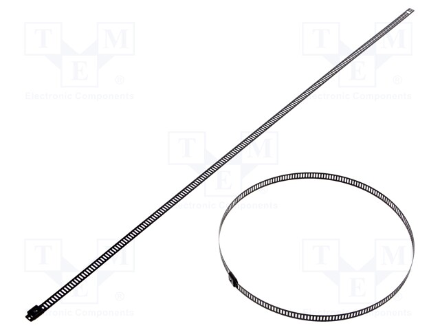 Cable tie; L: 450mm; W: 7mm; stainless steel AISI 304; 445N