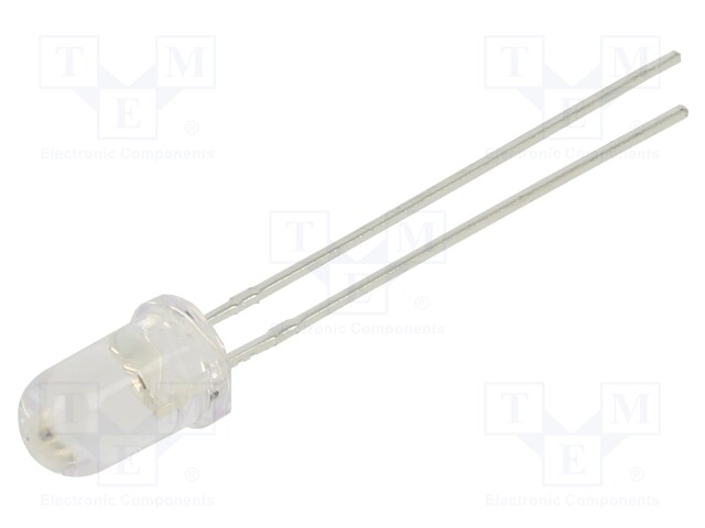 LED; 5mm; yellow; 14000mcd; 15°; 20mA; 1.6÷2.4V; Front: convex