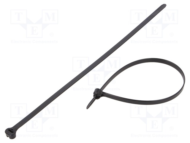 Cable tie; with a metal clasp; L: 300mm; W: 7mm; polyamide; 534N