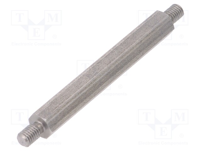 Screwed spacer sleeve; 60mm; Ext.thread: M5; hexagonal