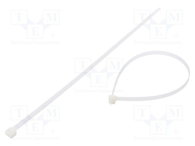 Cable tie; L: 380mm; W: 7.6mm; polyamide; 533N; natural; Ømax: 102mm