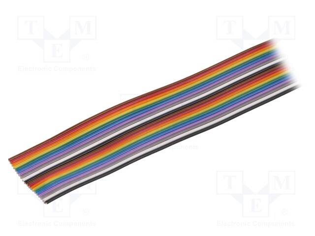 Wire: ribbon; stranded; Cu; 15x26AWG; unshielded; PVC; 150/600V