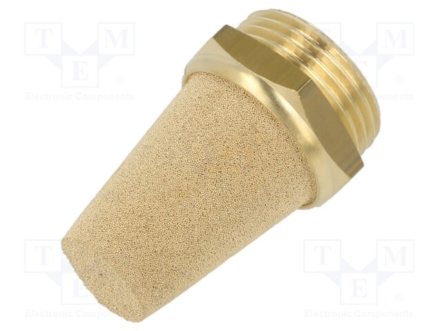 Sound suppression silencer; Thread: G 1"; sintered bronze; 17dB