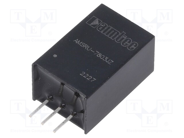 Converter: DC/DC; 1.65W; Uin: 9÷90V; Uout: 3.3VDC; Iout: 0.5A; SIP3