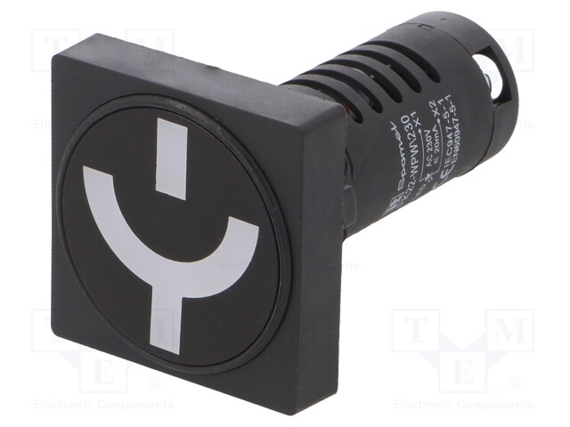 Switch position indicator; 22mm; PK22; -25÷70°C; IP54; 230VAC