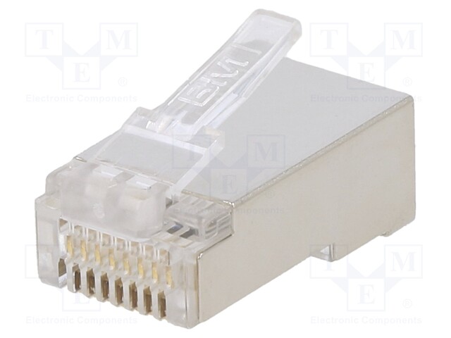 Plug; RJ45; PIN: 8; Cat: 5e; shielded; Layout: 8p8c; for cable