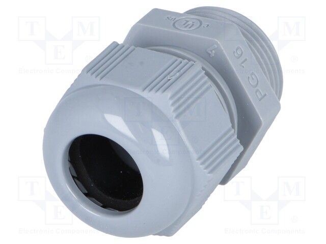 Cable gland; PG16; IP68; Mat: polyamide; dark grey