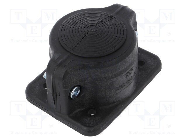 Grommet; black; Holes no: 1; -40÷90°C; UL94V-0; 8÷67mm; IP55