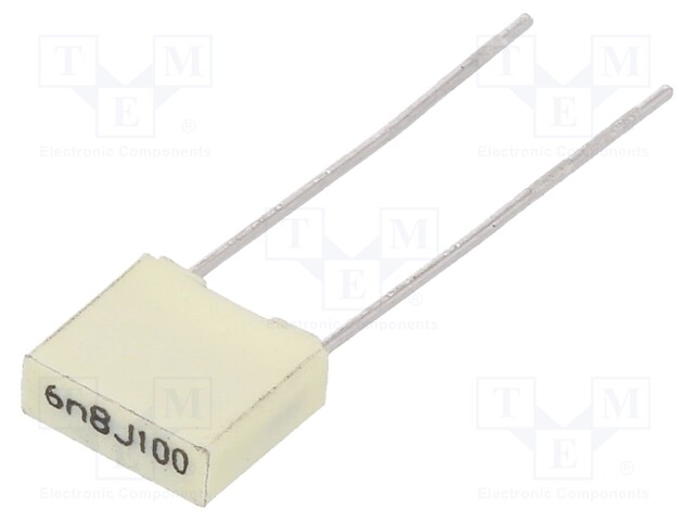 Capacitor: polyester; 6.8nF; 63VAC; 100VDC; Pitch: 5mm; ±5%