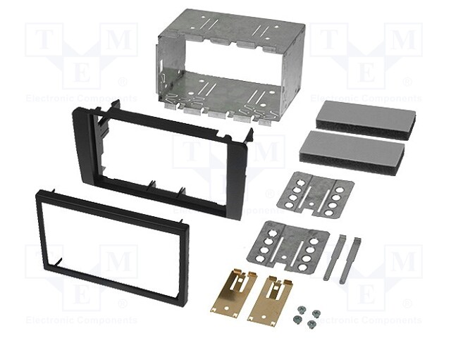 Radio mounting frame; Audi; 2 DIN; black