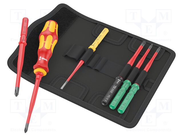 Kit: screwdrivers; insulated,slim; 1kVAC; Kraftform Kompakt VDE