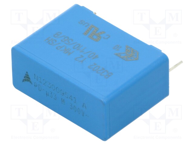 Capacitor: polypropylene; 330nF; Body dim: 13.5x23x31.5mm; THT