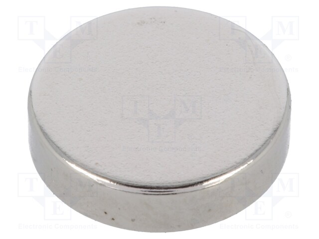 Magnet: permanent; neodymium; H: 3mm; 20N; Ø: 12mm