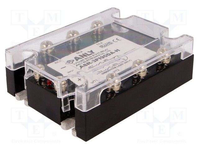 Relay: solid state; Ucntrl: 12÷32VDC; 90A; 48÷480VAC; 3-phase