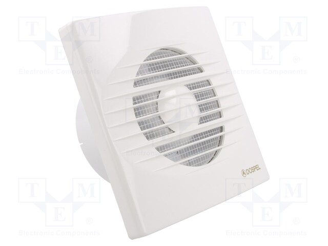 Fan: AC; axial; 230VAC; Ø99mm; 100m3/h; 40dBA; slide bearing; IPX4