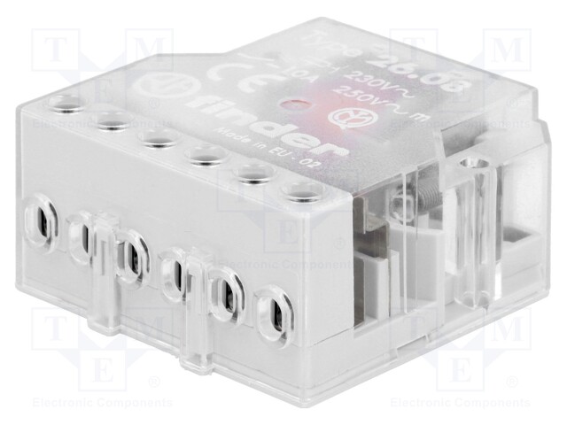 Relay: installation; bistable; NO x2; Ucoil: 230VAC; 10A; -40÷40°C
