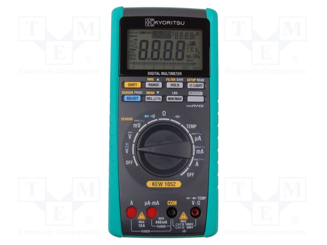 Digital multimeter; LCD,bargraph; VDC: 0,1m÷600m/6/60/600/1000V