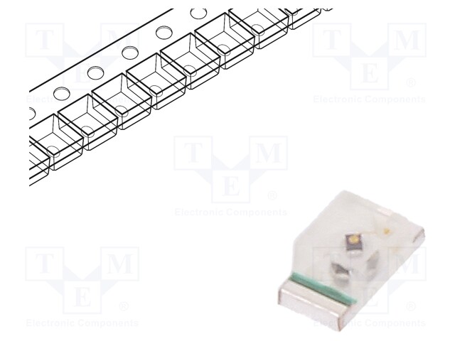 LED; SMD; 0603; green-yellow; 40÷100mcd; 1.6x0.8x0.7mm; 140°; 20mA