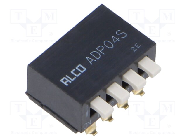 Switch: DIP-SWITCH; Poles number: 4; OFF-ON; 0.025A/24VDC; Pos: 2