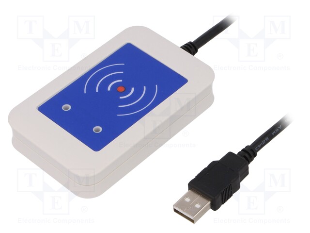 RFID reader; antenna; 88x56x18mm; USB; 5V; f: 13,56MHz; Range: 100mm