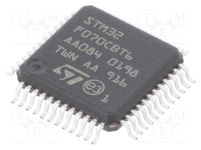 ARM microcontroller; Flash: 128kB; 48MHz; SRAM: 16kB; LQFP48