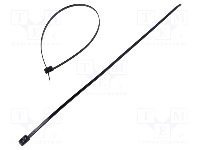 Cable tie; L: 395mm; W: 4.7mm; polyamide; 180N; black; Ømax: 100mm