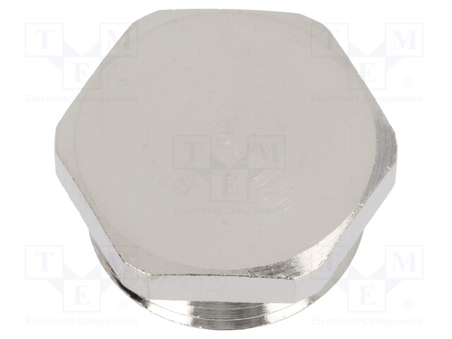 Stopper; M16; IP54; Mat: brass; Body plating: nickel