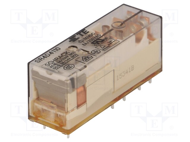 Relay: electromagnetic; SPST-NO x2 + SPST-NC x2; Ucoil: 110VDC