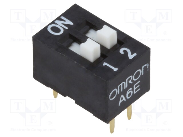 Switch: DIP-SWITCH; Poles number: 2; ON-OFF; 0.025A/24VDC; Pos: 2