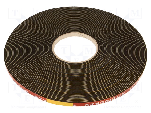 Gasket; EPDM; Thk: 2mm; L: 20m; W: 8mm; Mounting: self-adhesive