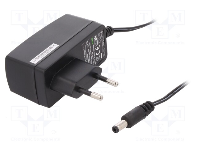 Power supply: switched-mode; 5VDC; 2A; Out: 5,5/2,5; 10W; Plug: EU