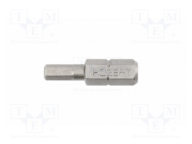 Screwdriver bit; hex key; HEX 6mm; Overall len: 25mm; 5pcs.